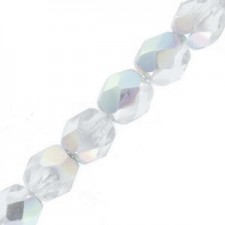 Czech Fire polished faceted glass beads 3mm Crystal AB